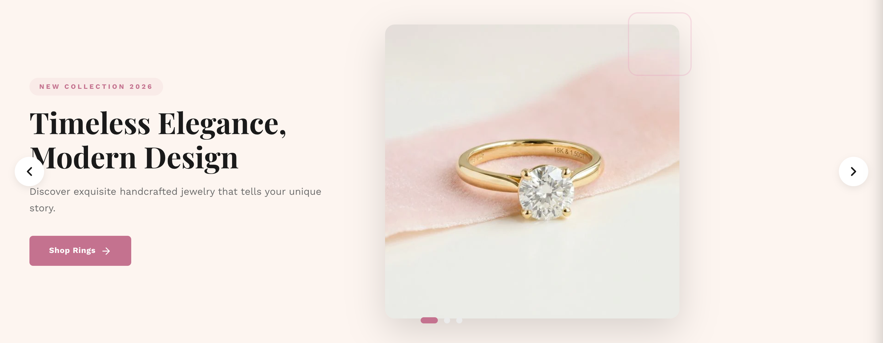 OroJewel homepage hero slider